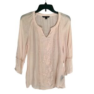 Zac & Rachel Embroidered Peasant Blouse - Size Small